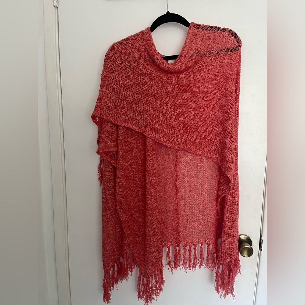 Coldwater Creek Rhuana/wrap Coral O/S